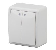 Выключатель 2-кл. ОУ Эксперт IP20 11-1205-01 250В 10АХ белый ЭРА (Б0020666)