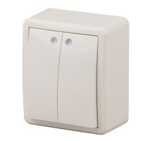 Выключатель 2-кл. ОУ Эксперт IP20 11-1205-02 250В 10АХ слоновая кость ЭРА (Б0020667)