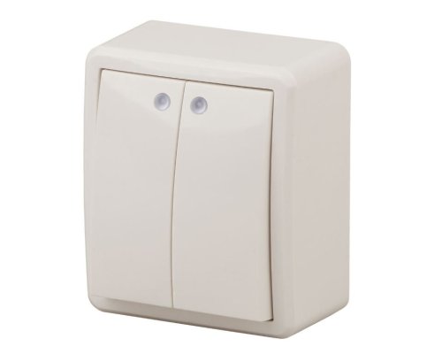 Выключатель 2-кл. ОУ Эксперт IP20 11-1205-02 250В 10АХ слоновая кость ЭРА (Б0020667)