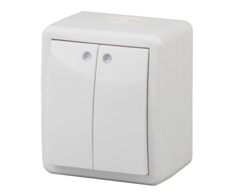 Выключатель 2-кл. ОУ Эксперт IP54 11-1405-01 250В 10АХ белый ЭРА (Б0020677)