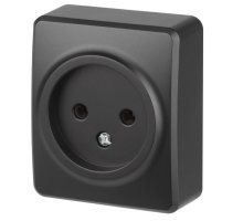 Розетка ОУ Эксперт 11-2201-05 16A IP20 250В 2P антрацит ЭРА (Б0062992)