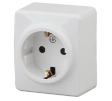 Розетка ОУ Эксперт 11-2203-01 16А IP20 250В 2P+E белый Schuko (Б0020685)