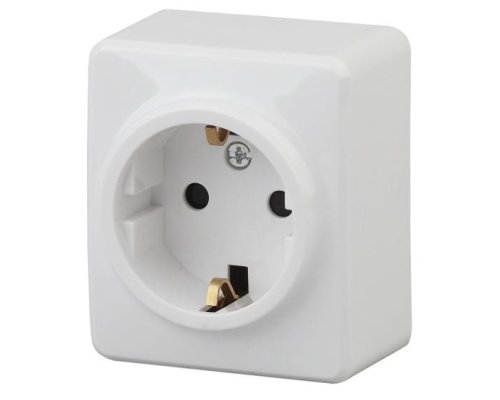 Розетка ОУ Эксперт 11-2203-01 16А IP20 250В 2P+E белый Schuko (Б0020685)