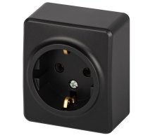 Розетка ОУ Эксперт 11-2203-05 16А IP20 250В 2P+E антрацит Schuko (Б0063008)