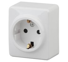 Розетка ОУ Эксперт 11-2204-01 16А IP20 250В 2P+E белый Schuko (Б0020688)