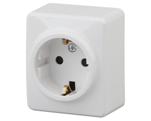 Розетка ОУ Эксперт 11-2204-01 16А IP20 250В 2P+E белый Schuko (Б0020688)