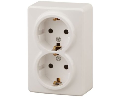 Розетка двойная ОУ Эксперт 11-2205-02 16А IP20 250В 2х2P+E слоновая кость Schuko (Б0020692)