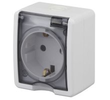 Розетка ОУ Эксперт 11-2401-01 16А IP54 250В 2P+E белый ЭРА (Б0020712)