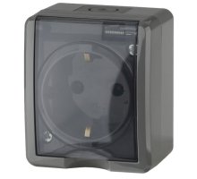 Розетка ОУ Эксперт 11-2401-03 16А IP54 250В 2P+E серый ЭРА (Б0020713)