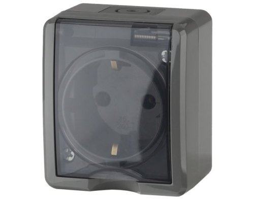 Розетка ОУ Эксперт 11-2401-03 16А IP54 250В 2P+E серый ЭРА (Б0020713)