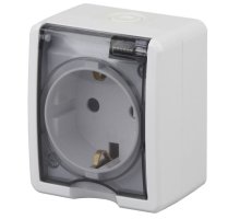 Розетка ОУ Эксперт 11-2402-01 16А IP54 250В 2P+E белый ЭРА (Б0020714)