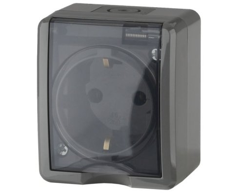 Розетка ОУ Эксперт 11-2402-03 16А IP54 250В 2P+E серый ЭРА (Б0020715)