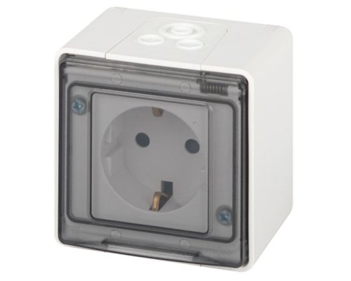 Розетка ОУ Эксперт 11-2501-01 16А IP55 250В 2P+E белый ЭРА (Б0063294)