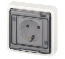Розетка СУ Эксперт 11-2521-01 16А IP55 250В 2P+E белый ЭРА (Б0063259)