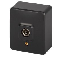 Розетка TV одиночная ОУ Эксперт 11-3201-05 IP20 антрацит ЭРА (Б0063024)