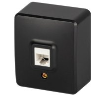 Розетка RJ45 ОУ Эксперт 11-3203-05 IP20 антрацит ЭРА (Б0062988)