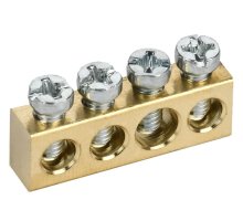 Шина нулевая TEKFOR сечение 6х9 4 отверстия (TF-KP00D-SN-04)