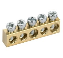 Шина нулевая TEKFOR сечение 6х9 5 отверстия (TF-KP00D-SN-05)