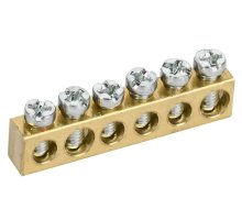 Шина нулевая TEKFOR сечение 6х9 6 отверстия (TF-KP00D-SN-06)