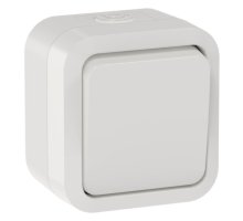 TORS Переключатель 1-клавишный TS301 открытой установки белый (TS-V10-0-10-55-K01)