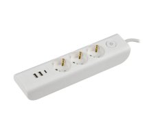 Удлинитель У03В 3 места с заземляющим контактом 2м 3х1мм2 USBх3 MODERN (WYP12-16-03-02-ZKU-K01)