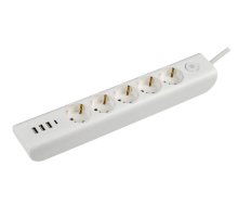 Удлинитель У05В 5 мест с заземляющим контактом 2м 3х1мм2 USBх4 MODERN (WYP12-16-05-02-ZKU-K01)