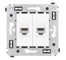 Розетка RJ-45 кат.6A двойная Avanti белое облако (4400674)