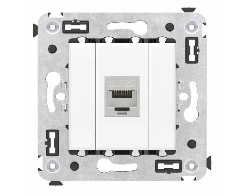 Розетка RJ-45 кат.6A одинарная экранированная Avanti белое облако (4400773)