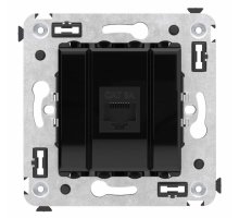 Розетка RJ-45 кат.6A одинарная Avanti черный квадрат (4402673)