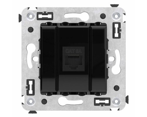 Розетка RJ-45 кат.6A одинарная Avanti черный квадрат (4402673)