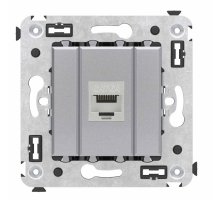 Розетка RJ-45 кат.6А одинарная экранированная Avanti закаленная сталь (4404773)