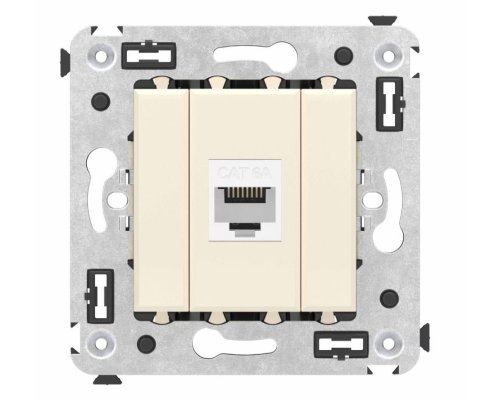 Розетка RJ-45 кат.6А одинарная Avanti ванильная дымка (4405673)