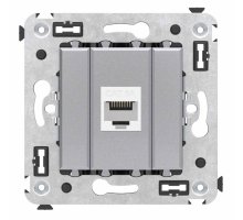 Розетка RJ-45 кат.6А одинарная Avanti закаленная сталь (4404673)