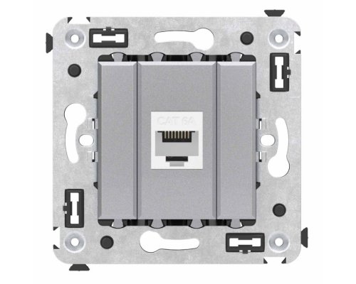 Розетка RJ-45 кат.6А одинарная Avanti закаленная сталь (4404673)