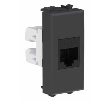 Розетка RJ-45 кат.6 1 модуль Avanti черный матовый (4412691)