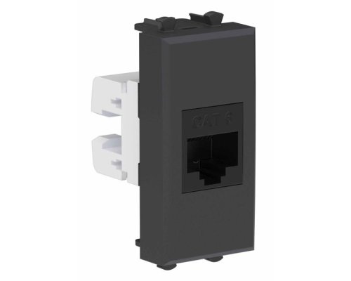 Розетка RJ-45 кат.6 1 модуль Avanti черный матовый (4412691)