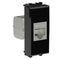 Розетка RJ-45 кат.5е экранированная 1 модуль Avanti черный квадрат (4402761)