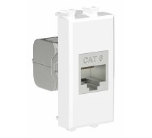 Розетка RJ-45 кат.6 экранированная 1 модуль Avanti белое облако (4400791)