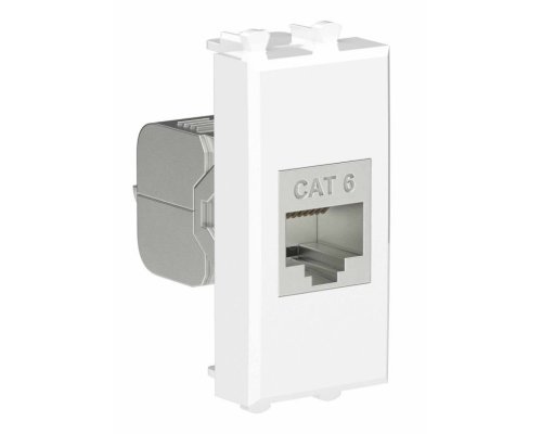Розетка RJ-45 кат.6 экранированная 1 модуль Avanti белое облако (4400791)