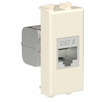 Розетка RJ-45 кат.6 экранированная 1 модуль Avanti ванильная дымка (4405791)