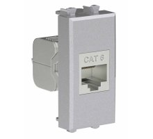 Розетка RJ-45 кат.6 экранированная 1 модуль Avanti закаленная сталь (4404791)