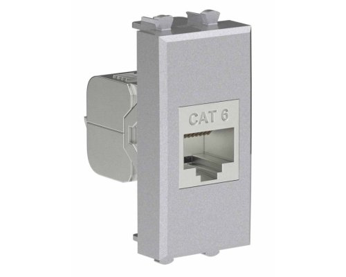 Розетка RJ-45 кат.6 экранированная 1 модуль Avanti закаленная сталь (4404791)
