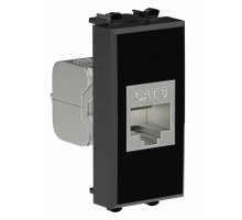 Розетка RJ-45 кат.6 экранированная 1 модуль Avanti черный квадрат (4402791)