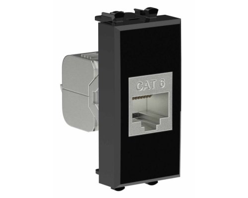 Розетка RJ-45 кат.6 экранированная 1 модуль Avanti черный квадрат (4402791)