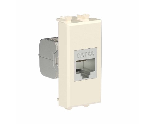 Розетка RJ-45 кат.6А экранированная 1 модуль Avanti ванильная дымка (4405771)