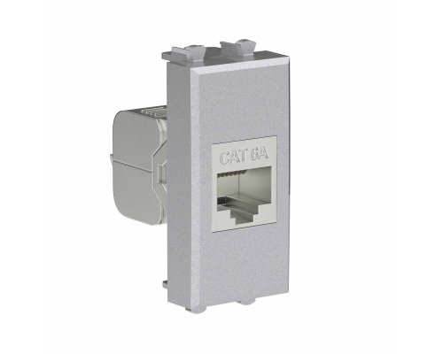 Розетка RJ-45 кат.6А экранированная 1 модуль Avanti закаленная сталь (4404771)