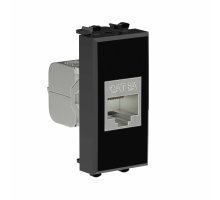 Розетка RJ-45 кат.6А экранированная, Avanti, черный квадрат, 1 модуль (4402771)