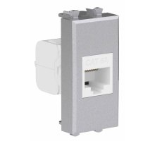 Розетка RJ-45 кат.6А 1 модуль Avanti закаленная сталь (4404671)