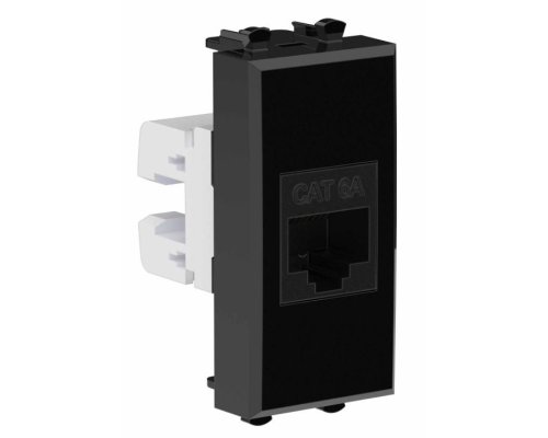 Розетка RJ-45 кат.6А 1 модуль Avanti черный квадрат (4402671)