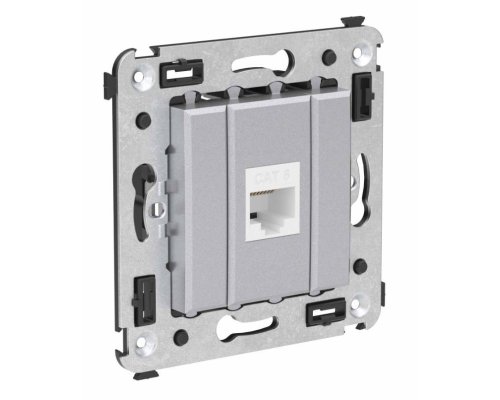 Розетка RJ-45 кат.6 одинарная Avanti закаленная сталь (4404693)